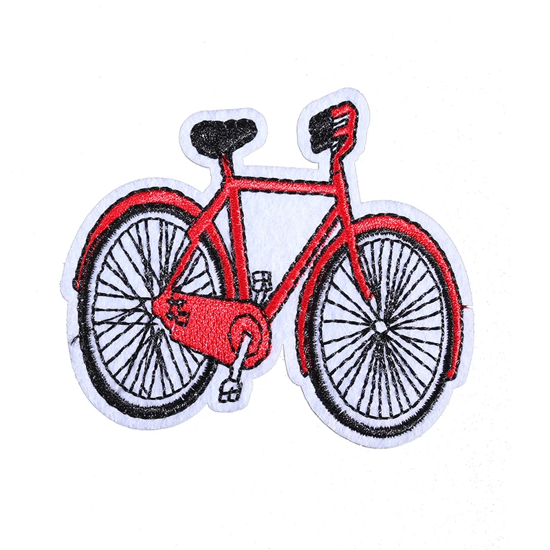 Dimensioni della bicicletta del fumetto: toppa per ricamo 7.8*7CM ferro su abbigliamento accessori fai da te Patch per abbigliamento per bambini