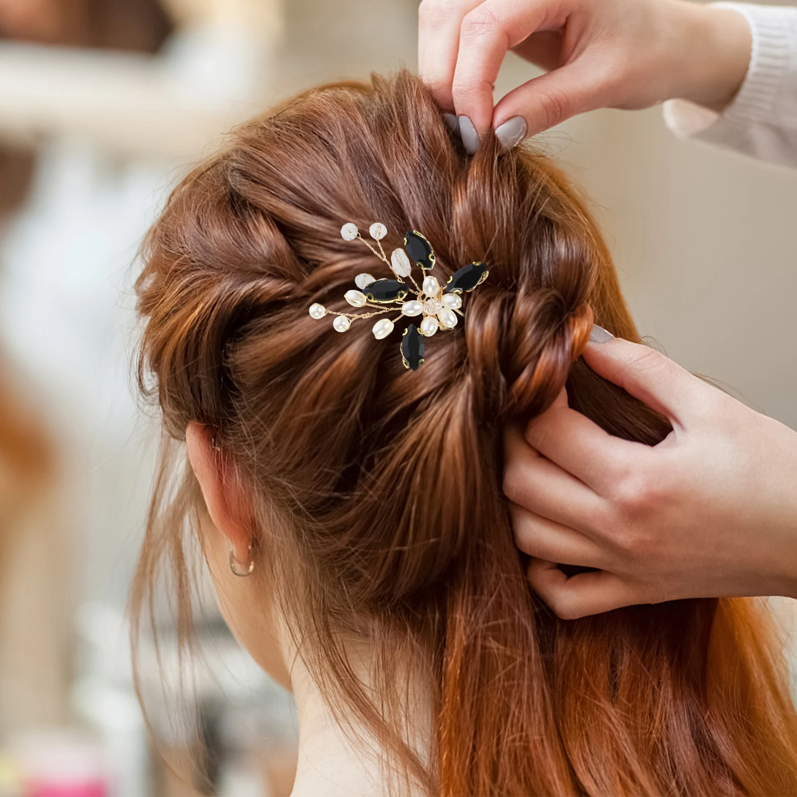 

1 Pair Pearl Design Classic Vintage Hair Forks Women Hair Stick Hairpin Decorative Styling Accessories for Weddings Parties