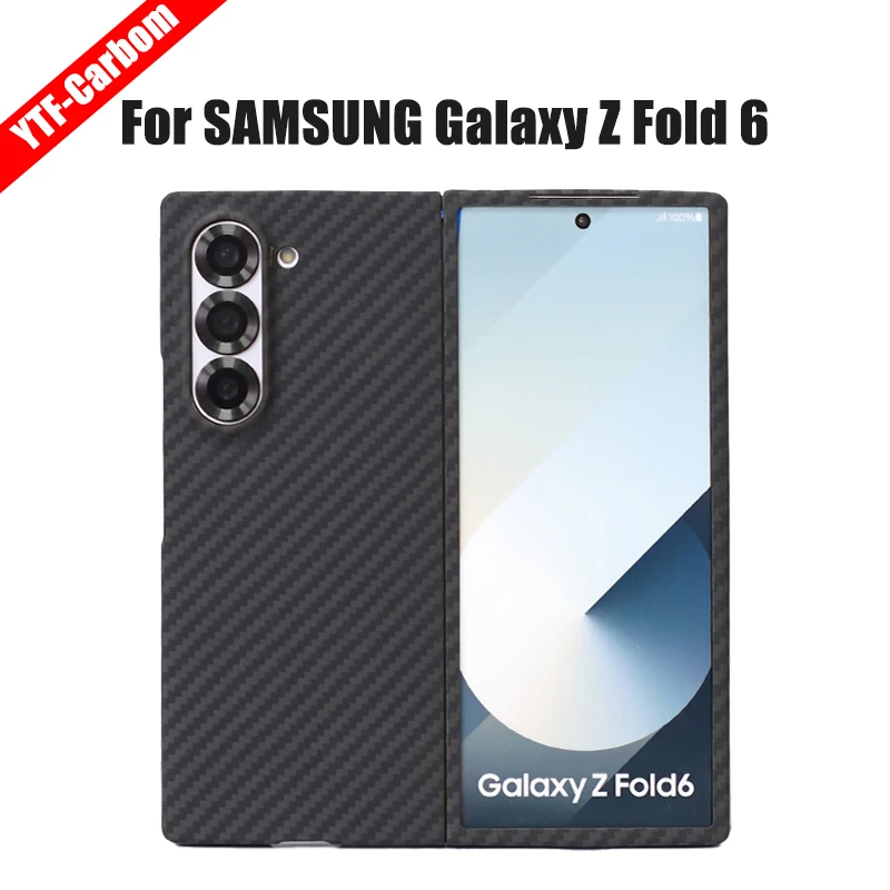 

YTF-Carbon Real Carbon fiber Z Fold6 Case For Samsung Galaxy Z Fold6 case Aramid fiber Slim design Z Fold6 Anti-fall Phone shell