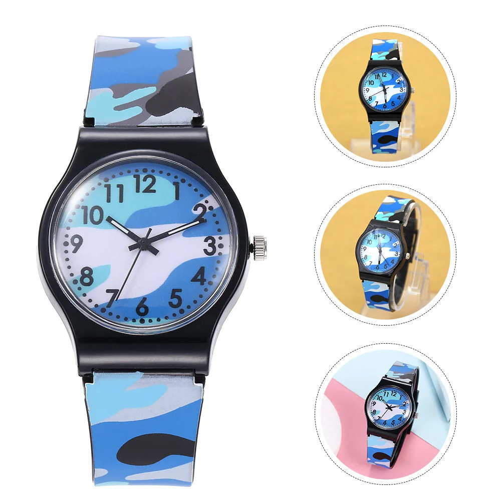 1Pcs Children Quartz Camouflage Watch Durable Waterproof Adjustable Kids Cool Watch Gift Practical Outdoor Use