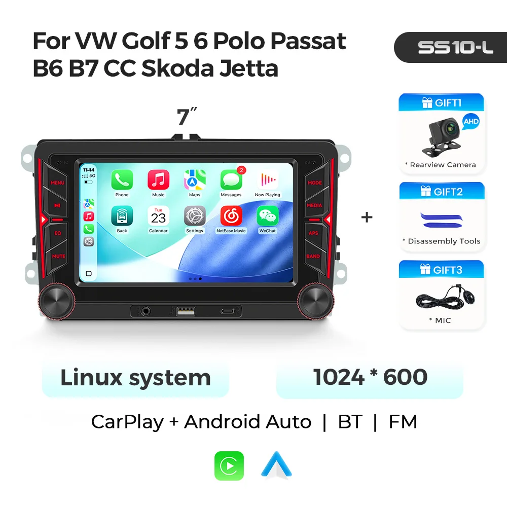2026 Neues 8-Kern 4G WIFI GPS Autoradio für VW Golf 5 6 Passat Polo Touran Tiguan Caddy EOS Carplay Android Auto Multimedia-Player intelligente systeme für autos autoradio carplay apple carplay android auto – Detail 10