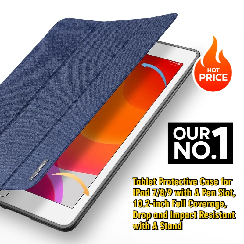 

Tablet Protective Case for IPad 7/8/9 with A Pen Slot, 10.2-inch Full Coverage, Drop and Impact Resistant with A Stand