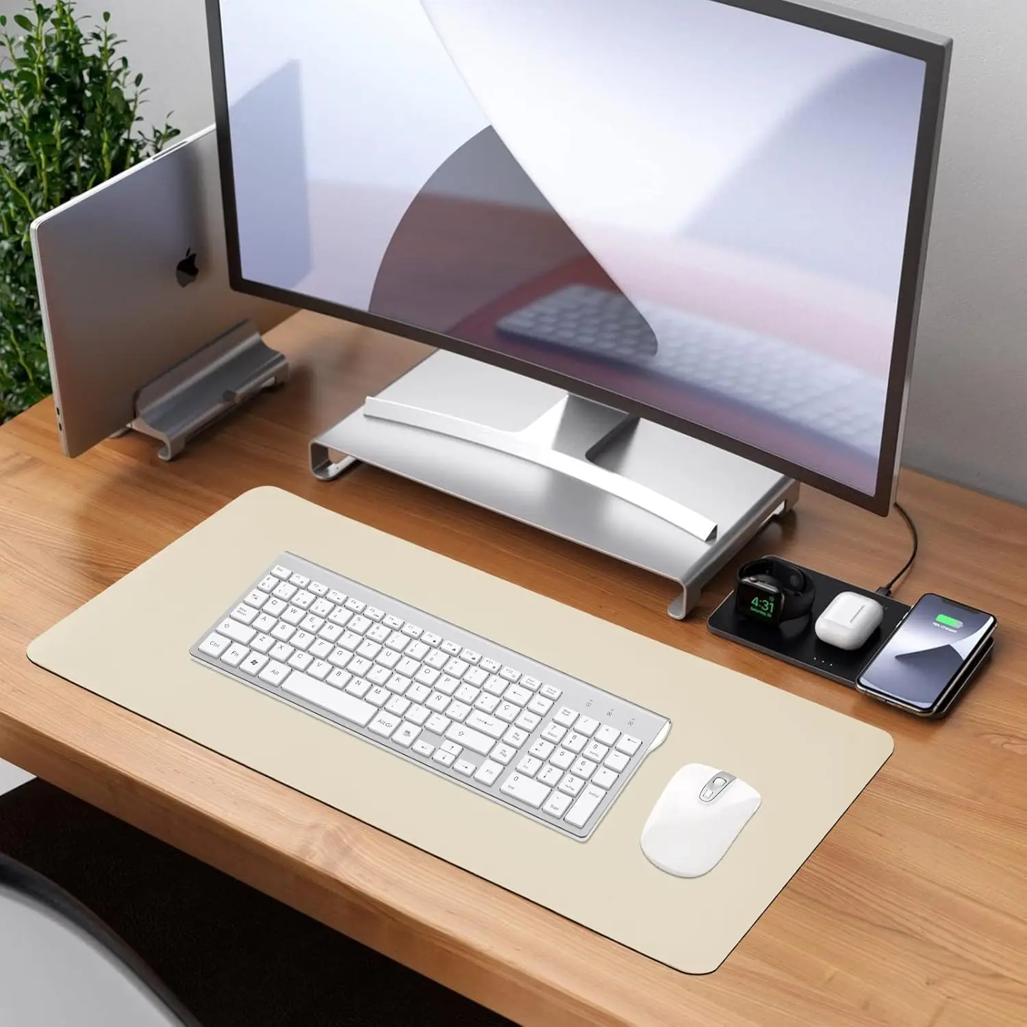 Leather Desk Pad Protector,Non-Slip Desk Pad,on-Slip PU Leather Large Mouse Pad Writing Pad for Office Work /Home/Decor