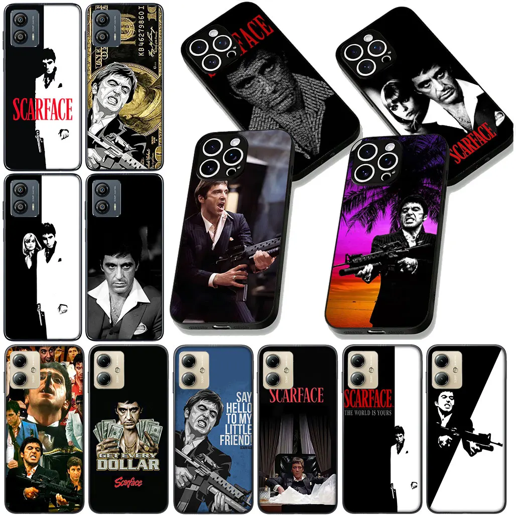 Чехол Scarfaces Al Pacino Tony Montana для Motorola Moto Edge 50 30 Fusion 40 neo Ultra Pro E14 G20 E15 G35 G84 G13 G53