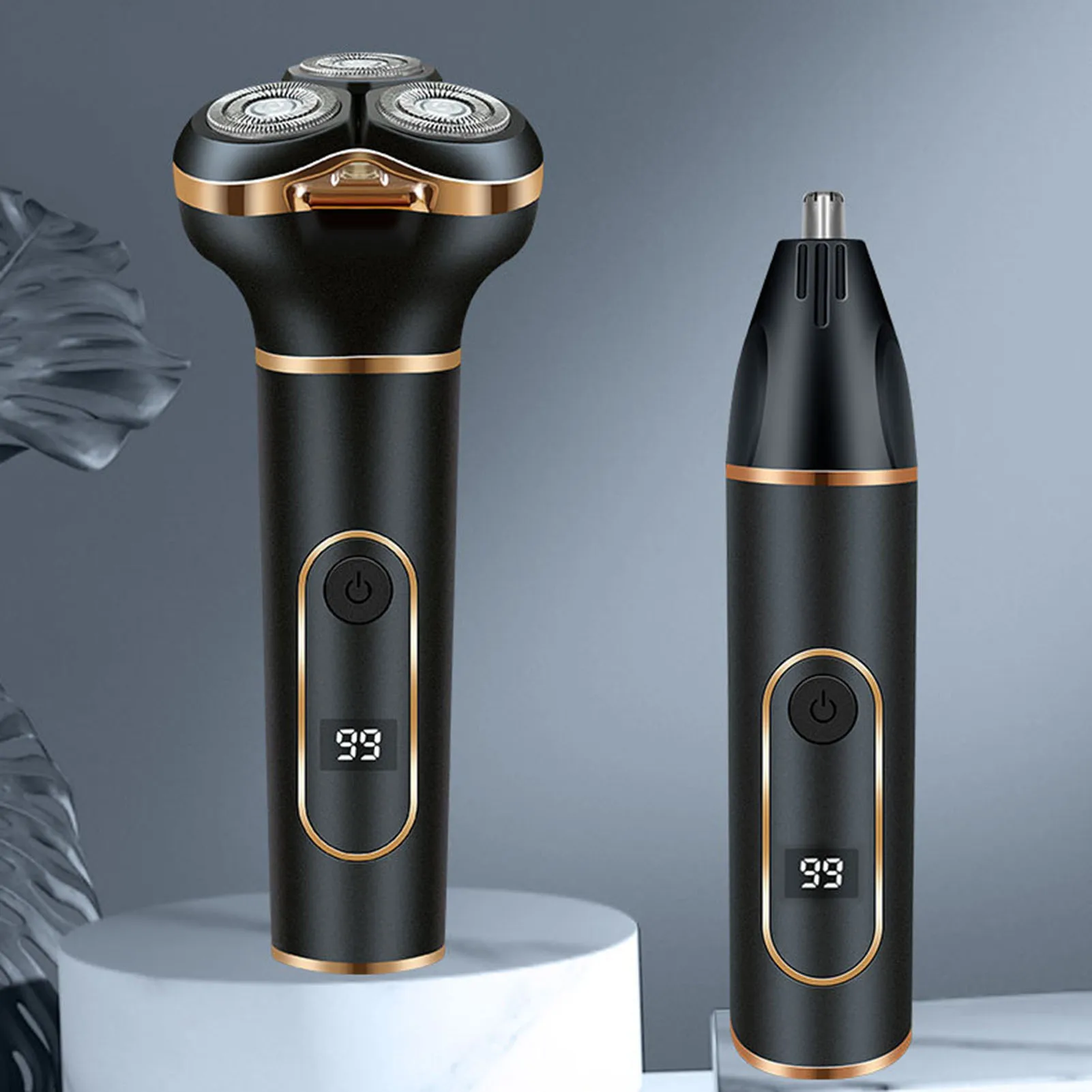 5 Sets Cordless Electric Shaving Machine Men 3 in 1 for Beard Nose Hair Sideburns USB Charging Men Shaving Machine Tool Gifts
