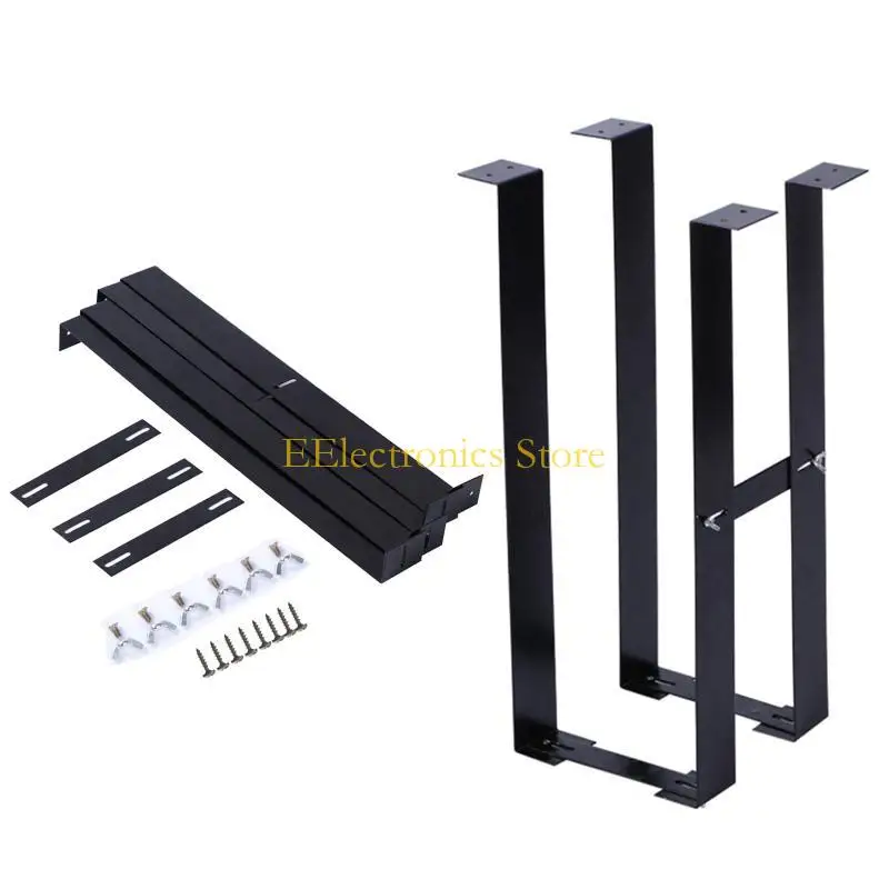 B03C Under-Desk PC Mount Adjustable Steel Bracket Holder, Universal Design Computer for Case Mainframe for Carrier, Black