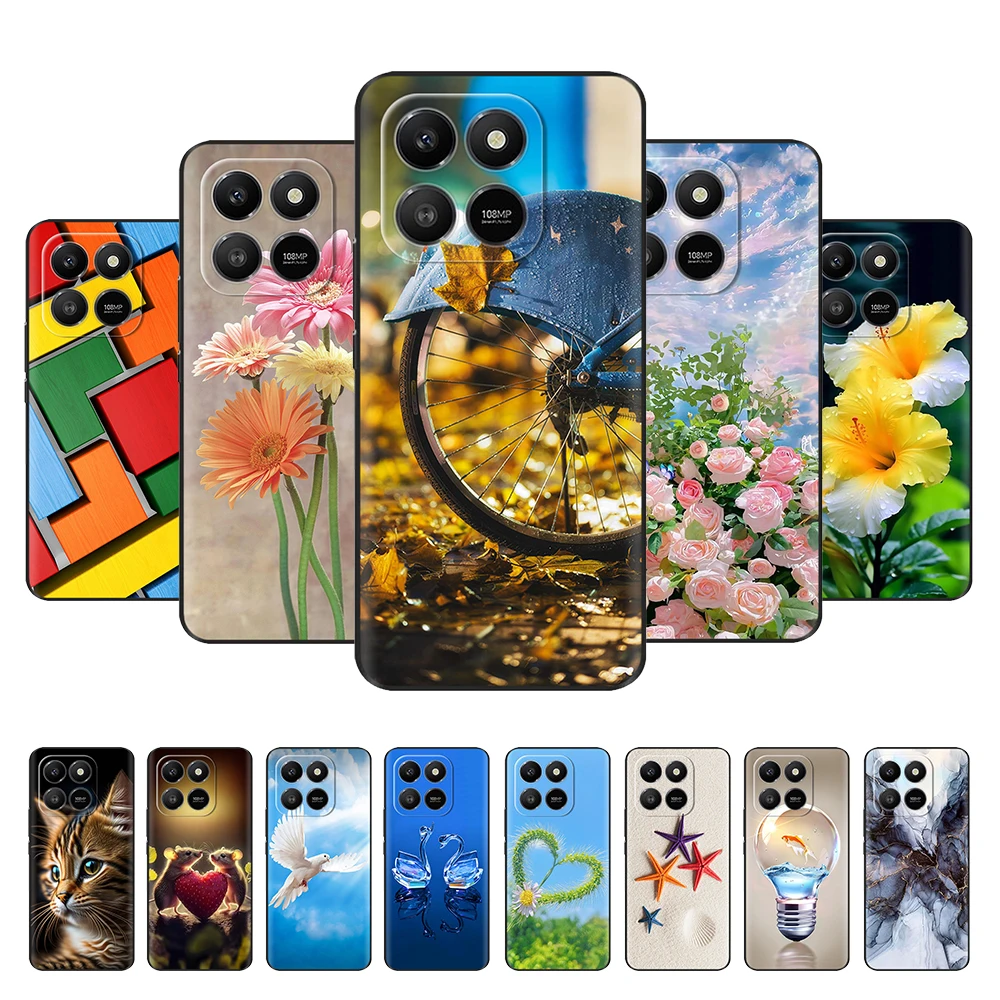 For Honor 400 Smart Cute Fashion Cartoon Cover Soft TPU Phone Case For Honor 400 Smart X7D 4G 5G Back Cover Shockproof Housing