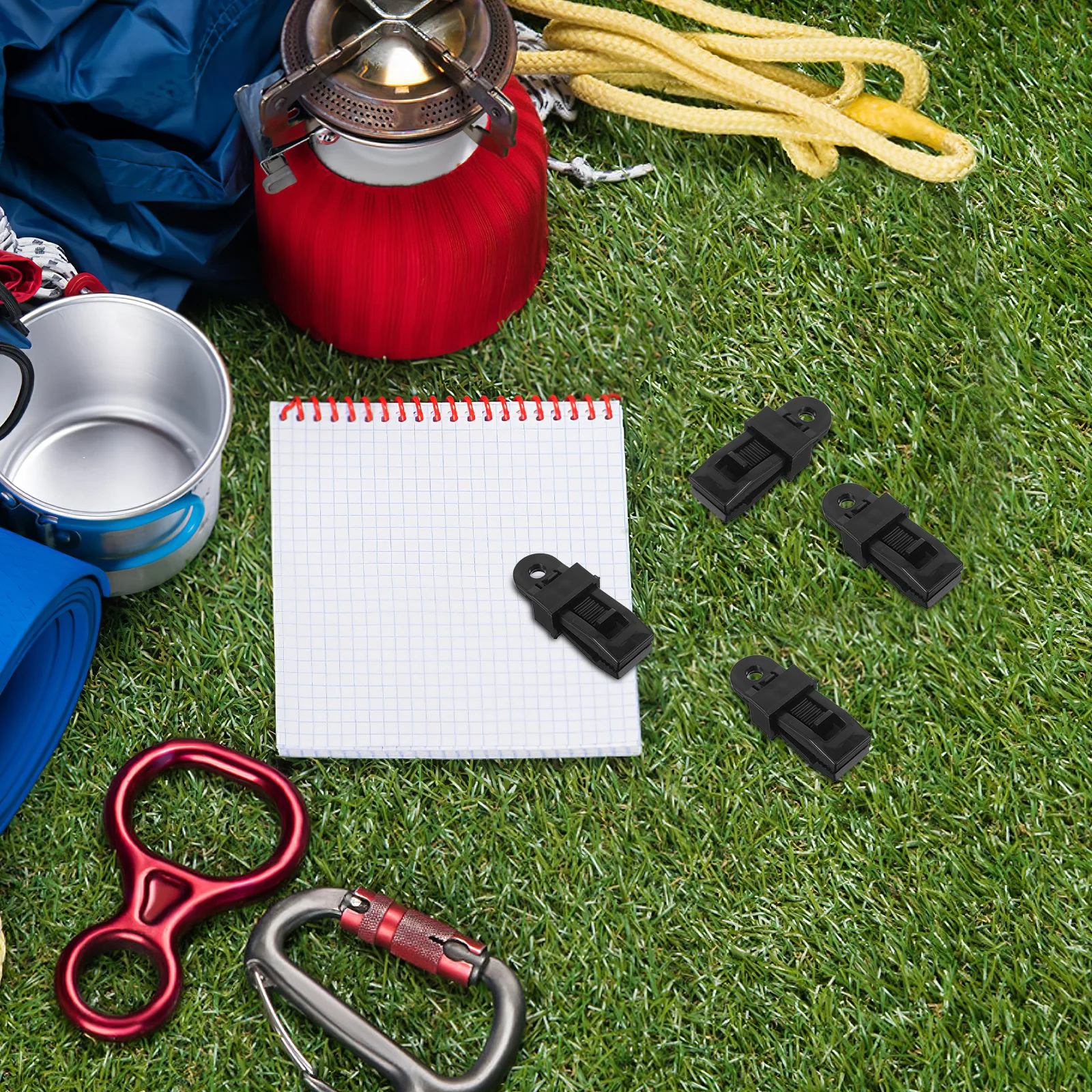 

12Pcs Heavy Duty Tent Clips Outdoor Waterproof Tarp Clips Lock Grip Thumb Screw for Camping Awnings Boat Covers