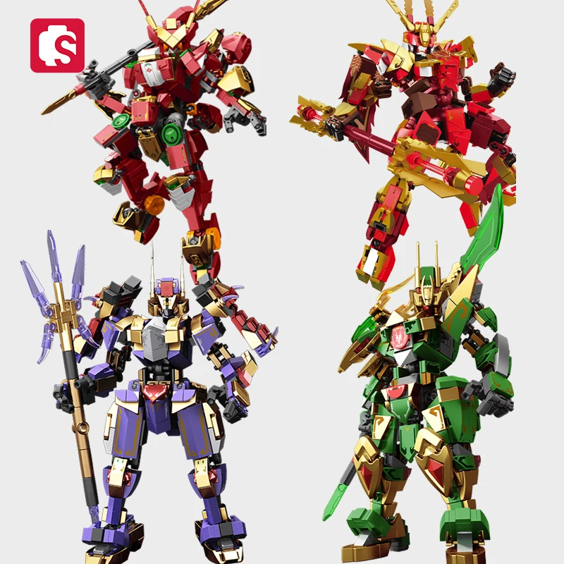 

SEMBO BLOCK Mechanic Series Transforming Mecha Building Blocks MOC The Monkey King,Nezha,and other characters Assembly Bricks