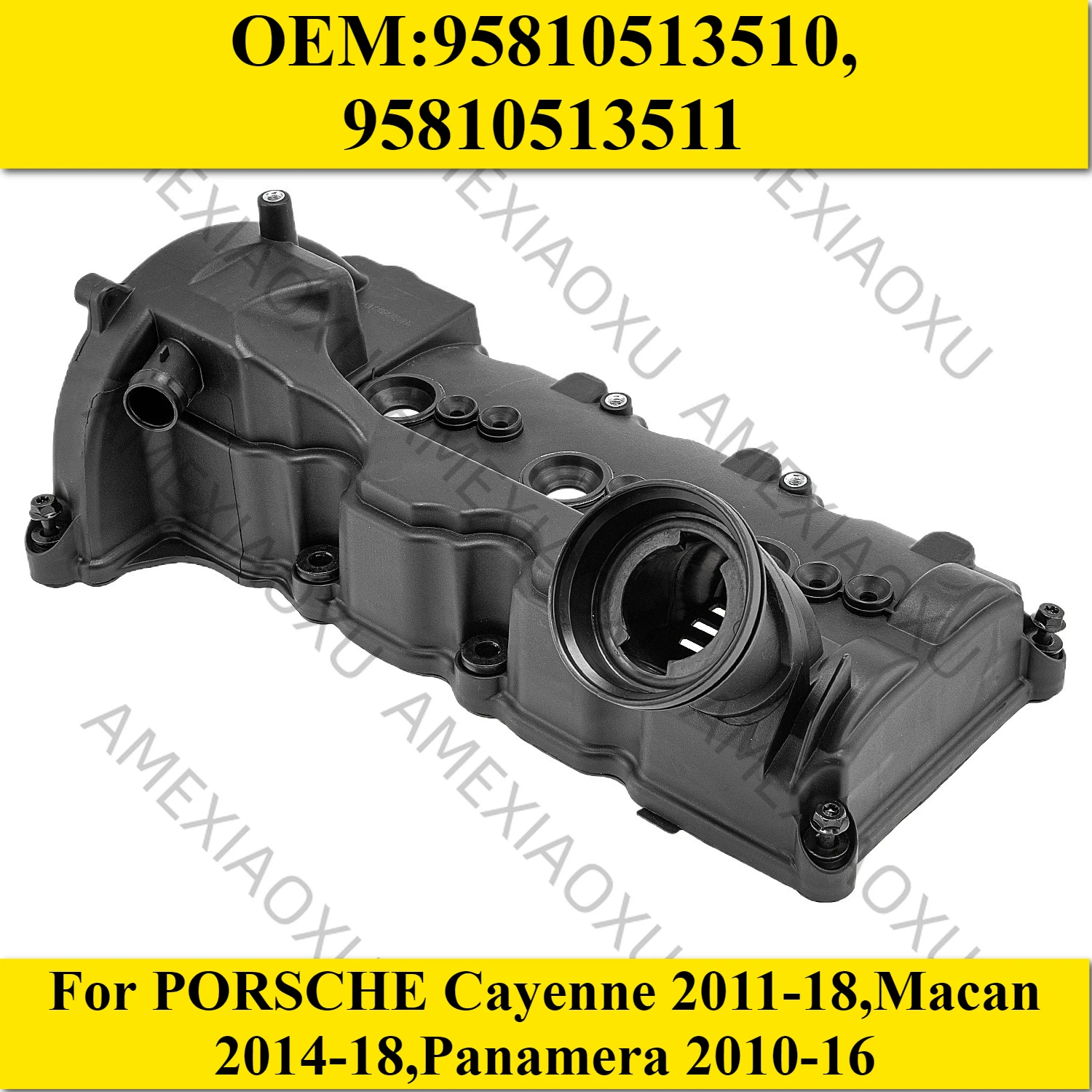 

95810513510, 95810513511 Крышка клапанного механизма с прокладкой для PORSCHE Cayenne 2011-18, Macan 2014-18, Panamera 2010-16, дизельный двигатель 3.0TDI