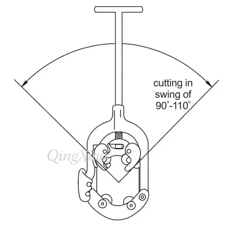 Heavy Duty Manual Cold Pipe Cutter Hinged Tube Cutting Tool for Fire Protection Galvanized Steel Pipe Cutting Construction Site view 4