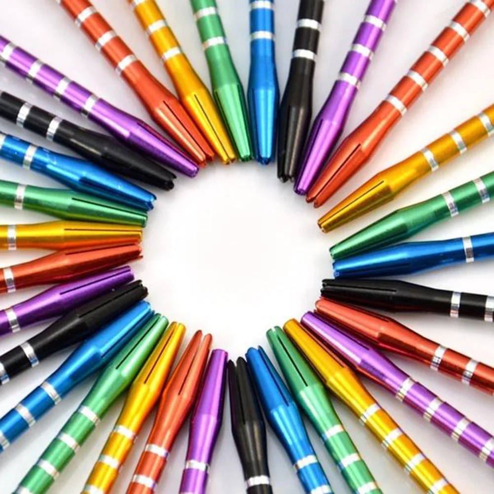 

9Pcs Aluminum Alloy Multicolor Shafts Screw Thread Medium Metal Shafts Match 4.5mm Tips for Play Collect