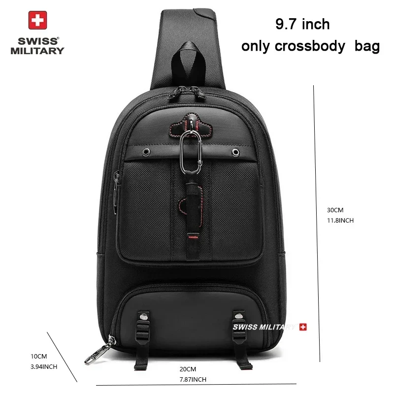 SWISS MILITARY Travel Backpack Men Expandable USB Business Bag Waterproof Large Capacity 17.3 Laptop Bag 80L Back Pack mochila