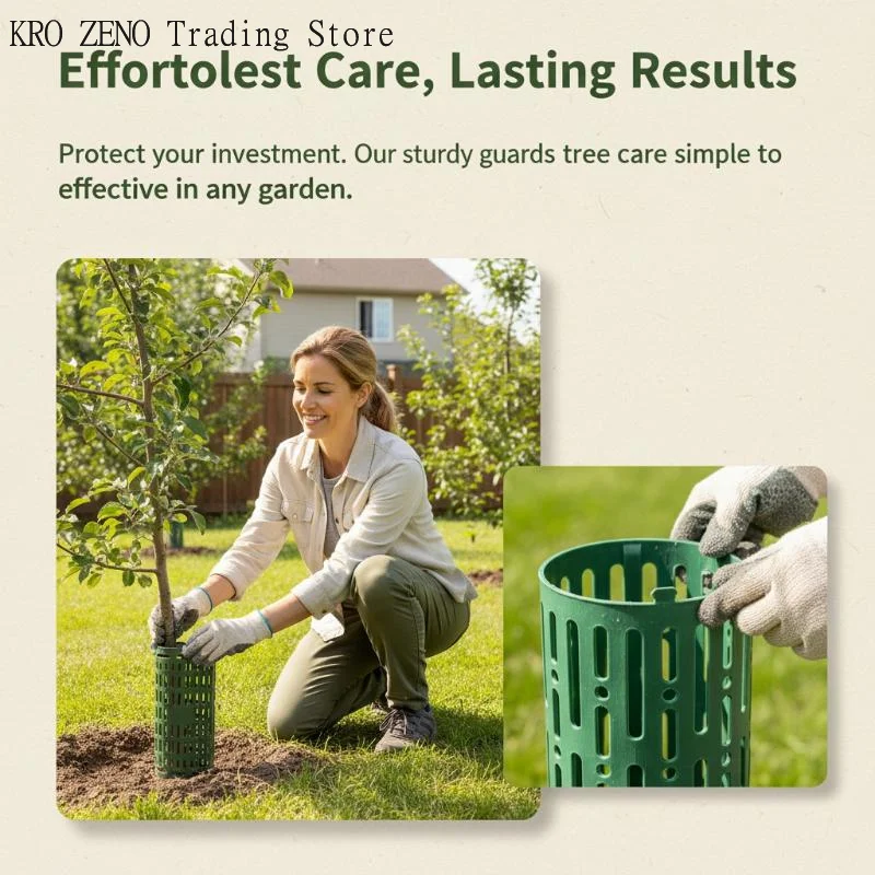 🔝Tree Trunk Protector Reusable Resizable Sapling Protection Guard Fit Various Trees Plants for Backyard Garden Landscaping✨