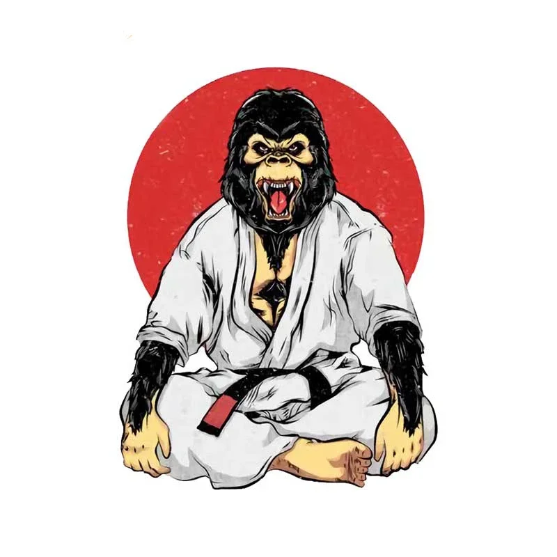 Personality Creative Design Chimpanzee Jujitsu Car Sticker Hard Core Waterproof Decal Custom Soft Art Decoration, 13cm