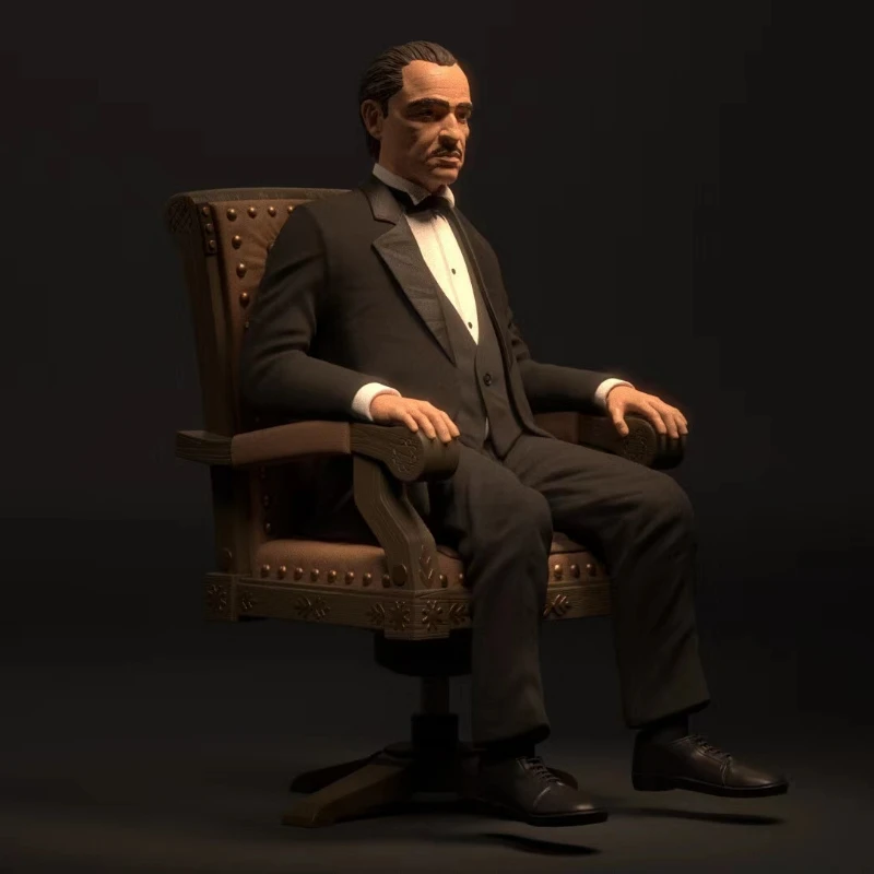 Godfather Resin Figure 1/24 Scale 80mm Overall Height Assembled Model Kit Unassembled and Unpainted Miniatures Dioramas Toy