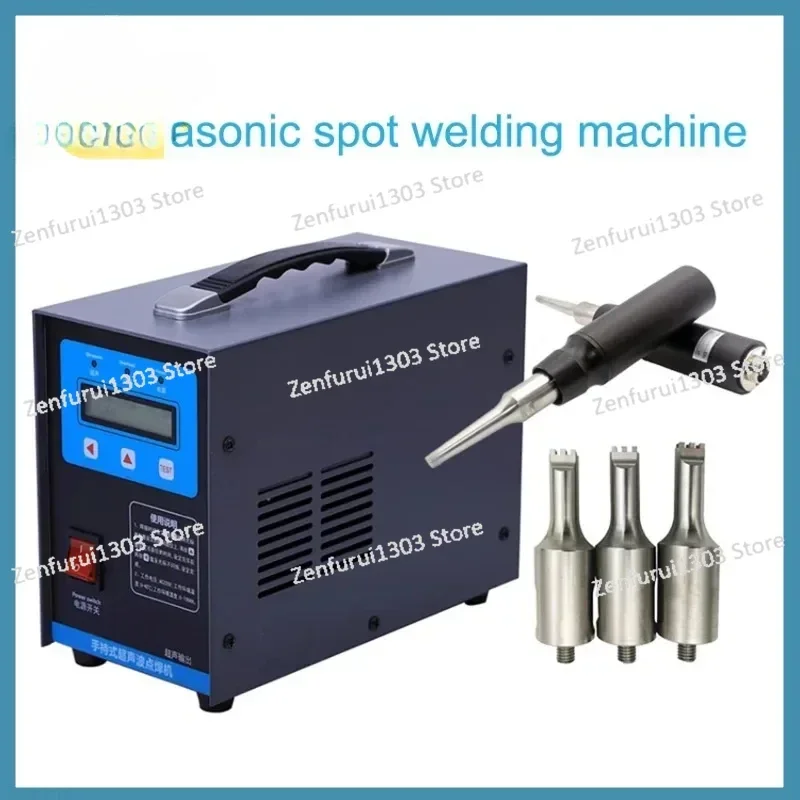 Handheld Ultrasonic Spot Welding Machine Portable Plastic Spot Welder Fabric Plastic Welding Machine 220V 1000W 28KHz 0-15mm