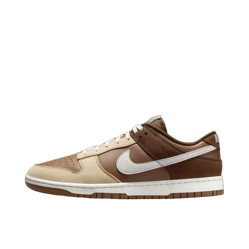 Nike Dunk Low Light British Tan Cacao Wow Low-top Fashionable and Comfortable Sneakers for Men and Women Brown