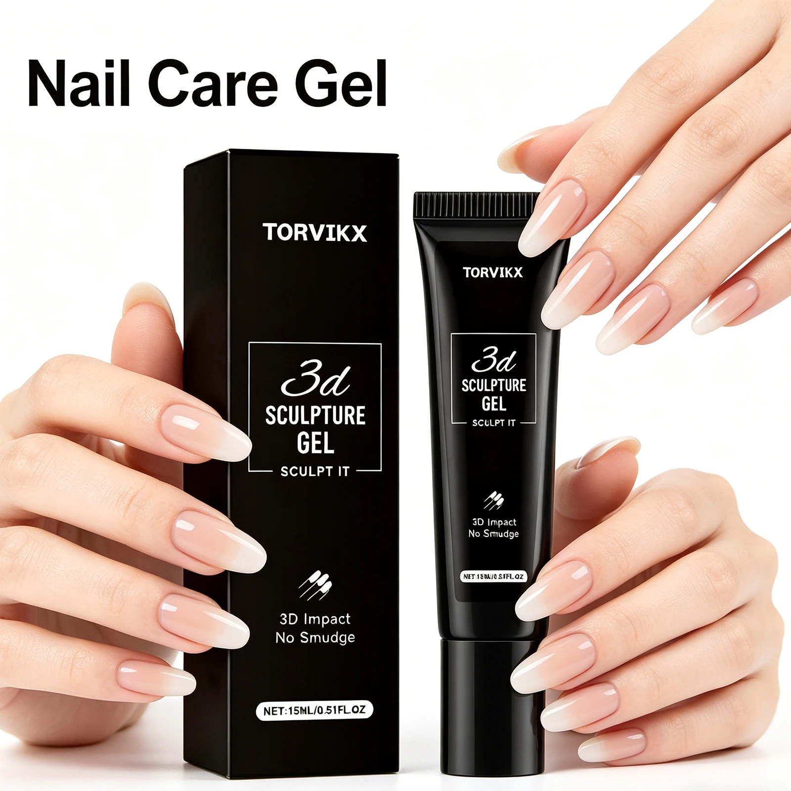 

TORVIKX Nail Care Gel Nourish Nail Lightweight Moisturizing Long Lasting Promote Healthy Growth Repair Damaged Tissue 15ml