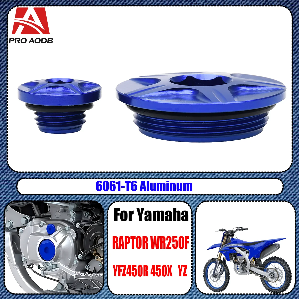 

Motorcycle CNC Aluminum Billet Engine Timing Plug Oil Plug Set For Yamaha YZ250F YZ450F YZ250FX WR250F YFZ450R YFZ450X YZ450FX