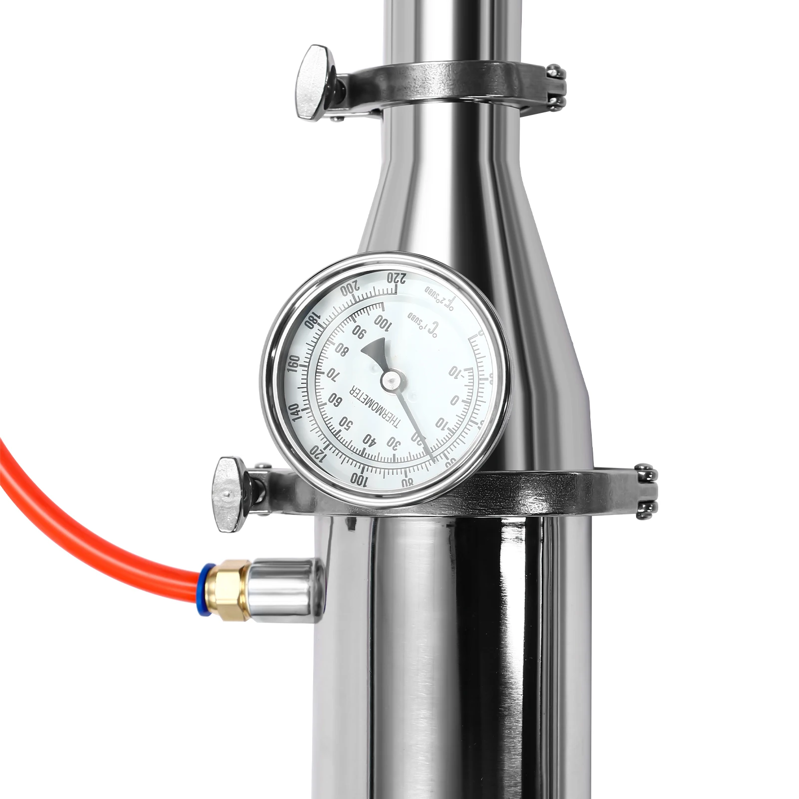 Copper Reflux Column, 4 Inch Plate Stainless Moonshine Still Flute 6 Tires Section Free Standing Tower Kit For Home Distillation