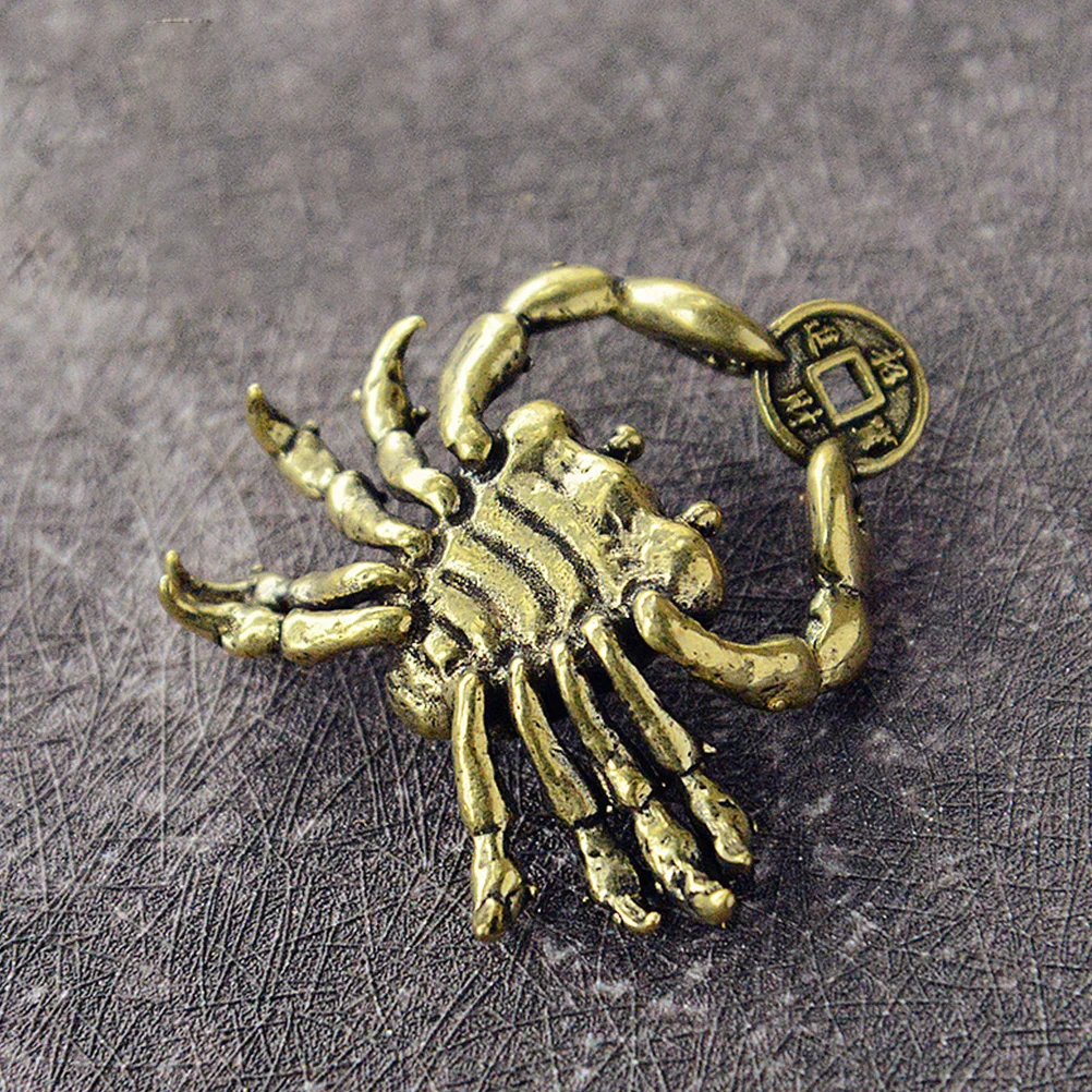 

Brass Crab Money Clip Sturdy Home Office Desk Decor Festive Gift Desktop Ornament Car Decoration