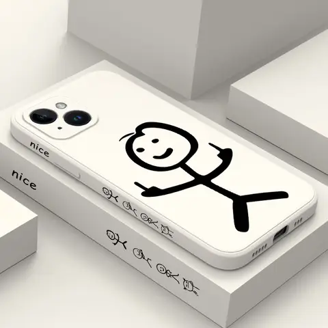 라인 맨 전화 케이스 iPhone 16 16e 15 14 13 12 11 Pro Max Mini X XR XS Plus 커버