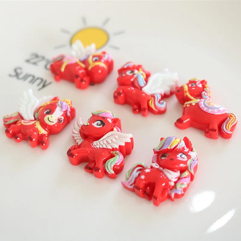 10Pcs Red Winged Horse Flat Ba - огляд і ціна Phone Cases Horse
