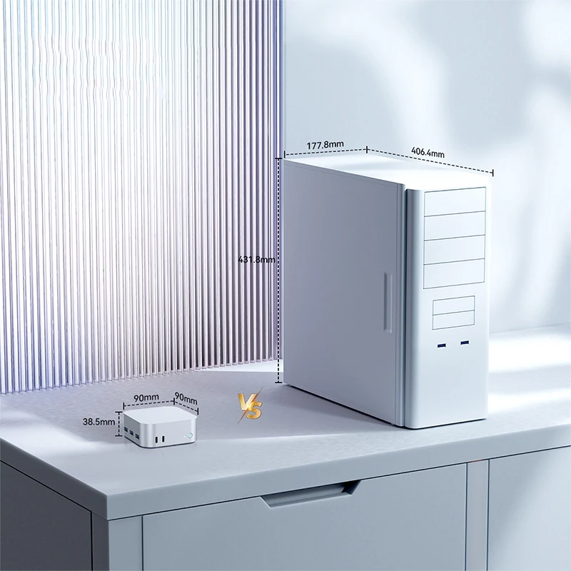 كمبيوتر صغير جديد تمامًا من الجيل الثالث عشر N150 ثلاثي 4K مخرج عرض سطح المكتب للأعمال والمكتب كمبيوتر صغير محمول DDR5