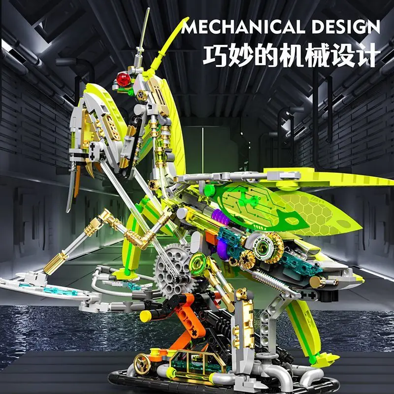 

USA 13055-57 Mechanical Tarantula Megatoothed Shark Devilfish Model Animal Building Set for Assembly Toys
