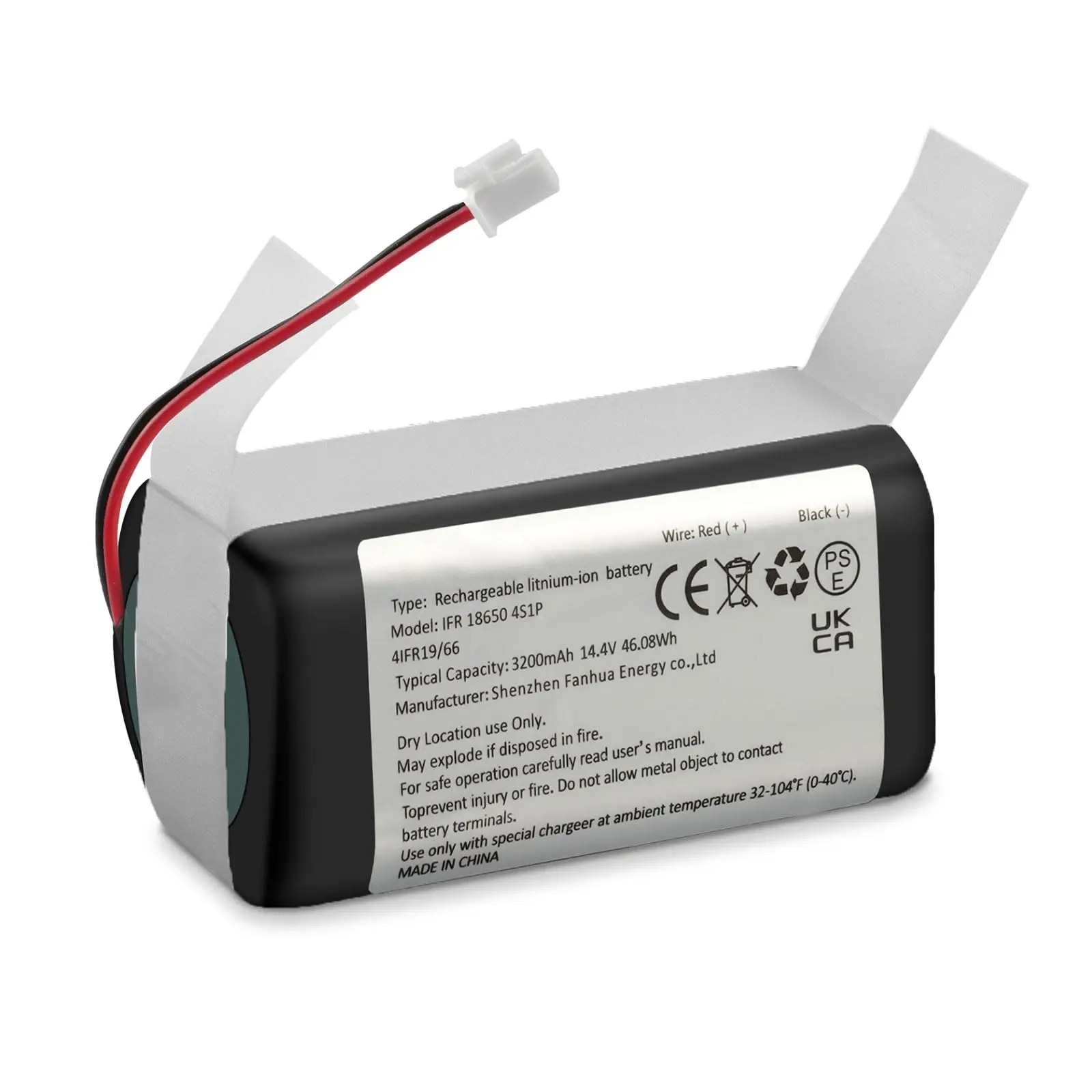 3200mAh RVBAT850 Replacement Battery for Shark Ion R75, AV752, AV751, RV761, R85, RV850, S87,RV700_N, RV720_N, RV851WV, RV871, R