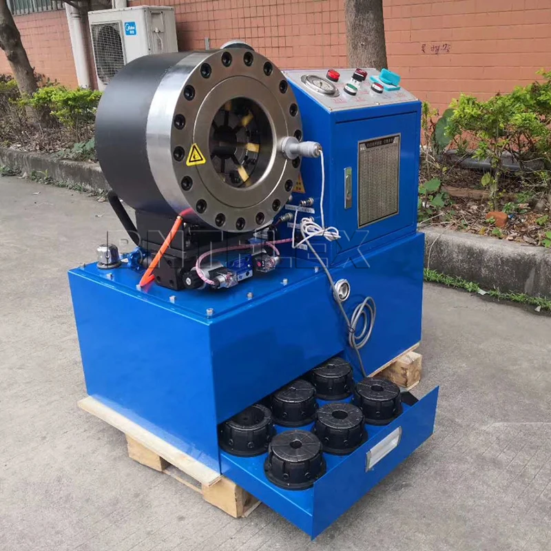 التلقائي 2 ''4sh المطاط الأنابيب المكشكش P32 ارتفاع ضغط الهيدروليكية خرطوم العقص آلة الضغط السعر