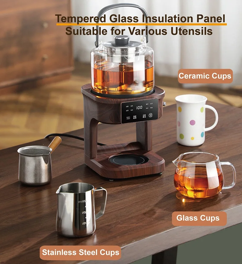1350W Electric Tea Bar Machine Office Pure Titanium Steam Tea Kettle 1L Keep Warm Floral Teapot Auto Water Supply ElectricKettle view 5