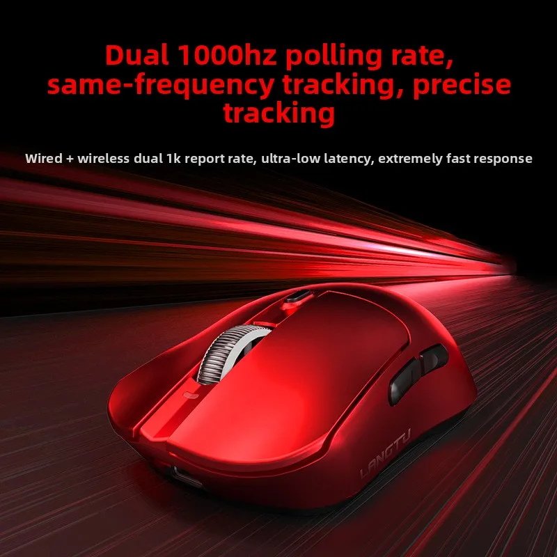 LANGTU M8 Tri-Mode Bluetooth Wireless Mouse - Lightweight, All-Purpose for Gaming/E-Sports, Office & Laptops