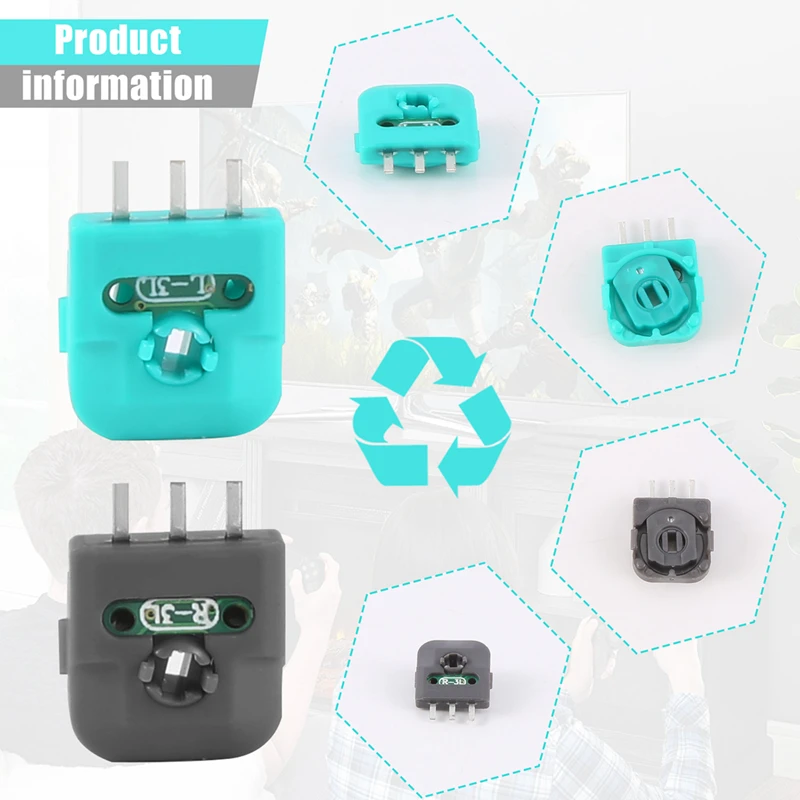 Joystick analógico potenciômetro sensor módulo, resistor eixo, PS4, um controlador, Hall, 5 pares