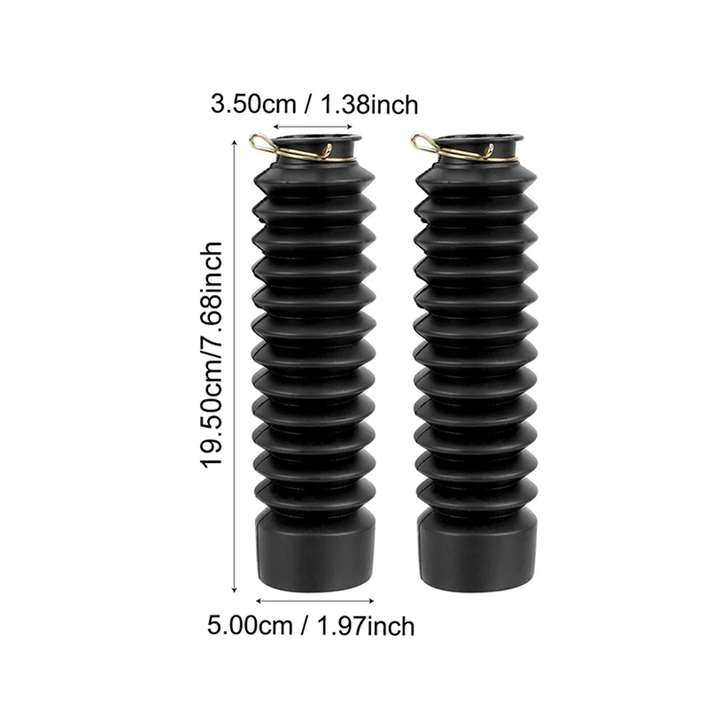CENJITION 2Pcs Universal Motorcycle Front Fork Dust Proof Sleeve Protector Damping Rubber Shock Absorber Dust Cover Gaiters Gato