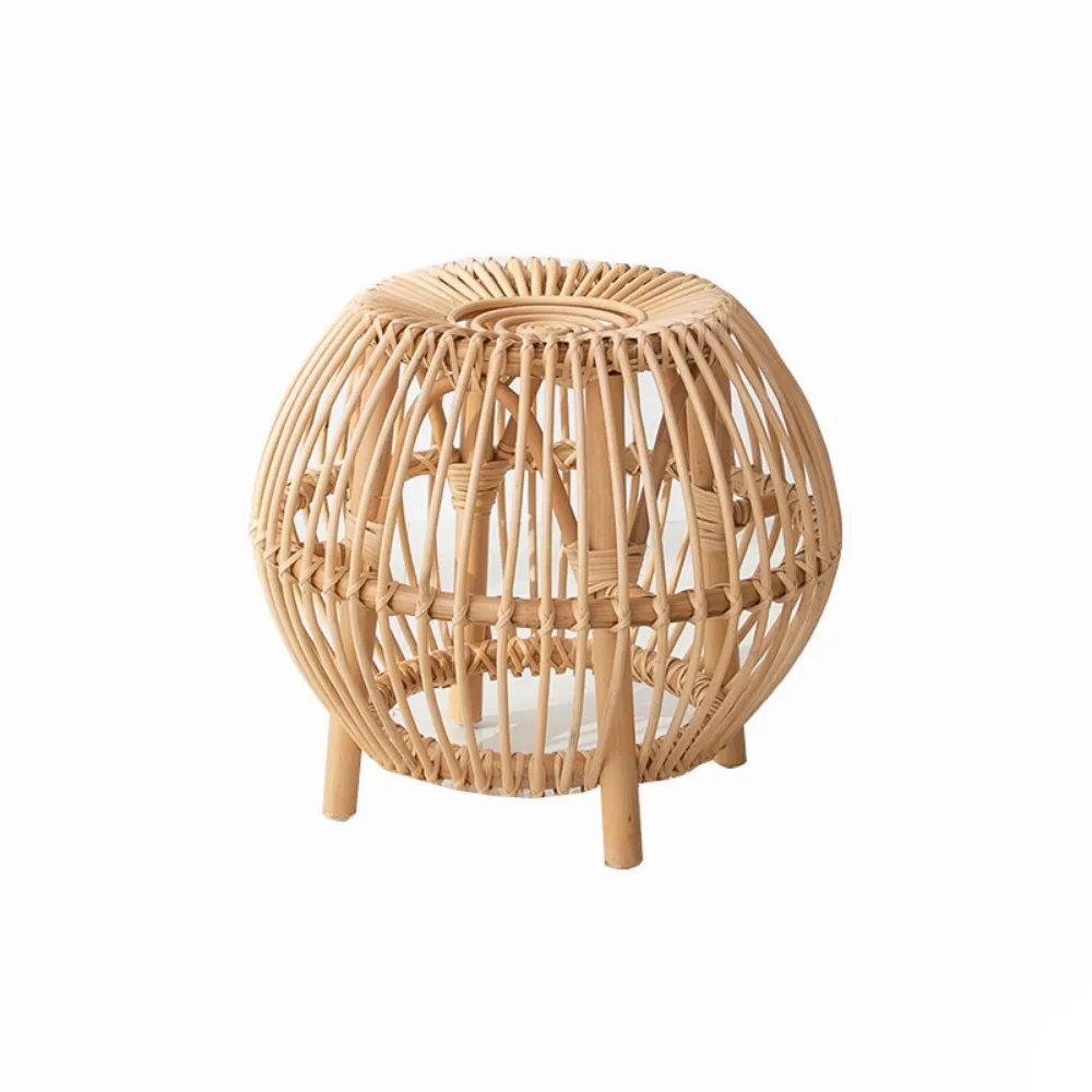 

Instagram True Vine Round Tea Table Children's Short Tea Table Indoor Balcony Vine Weaving Living Room Japanese Small Side Table