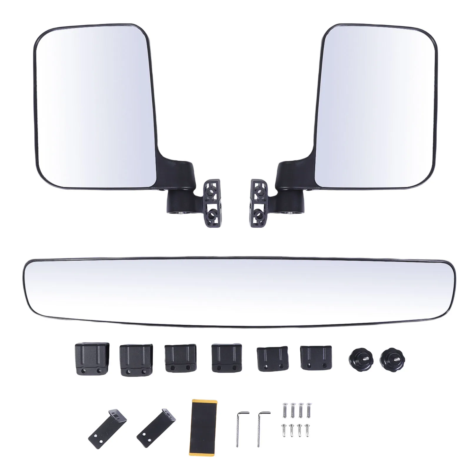 Golf Cart Mirrors HD Glass Golf Cart Folding Side Mirror and Rear View Mirrors Replacement for EZGO TXT RXV Freedom