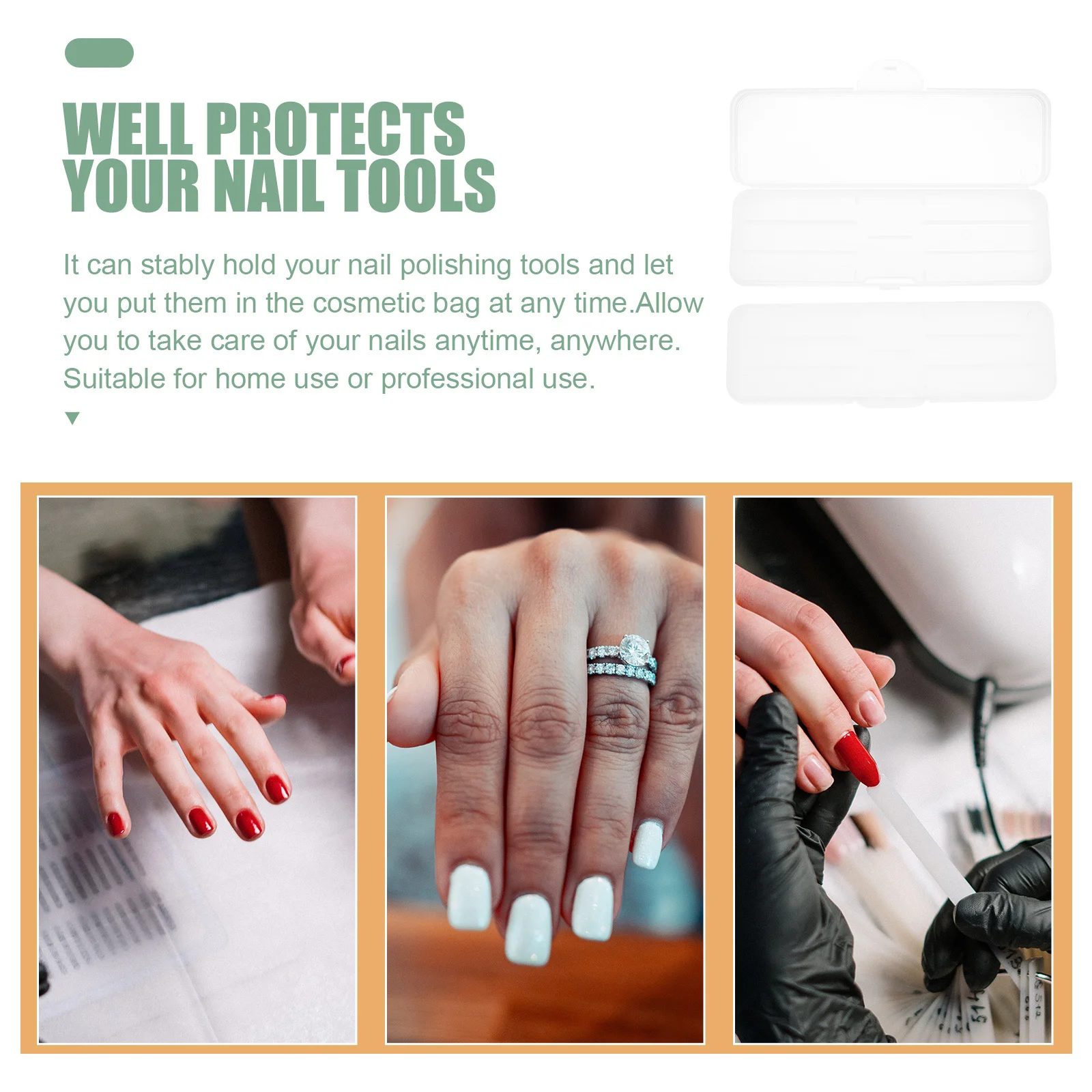 2 قطعة صناديق أدوات الأظافر مانيكير تخزين حالات لأدوات الطحن منظمة صالون الأظافر اكسسوارات أصحاب أداة فارغة للمنزل