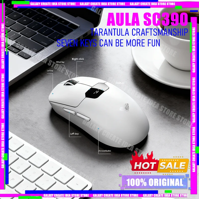

AULA SC390 Wireless Mouse Bluetooth Three Mode Custom Display for Office & E-sports Gaming Computer Accessories Birthday Gifts