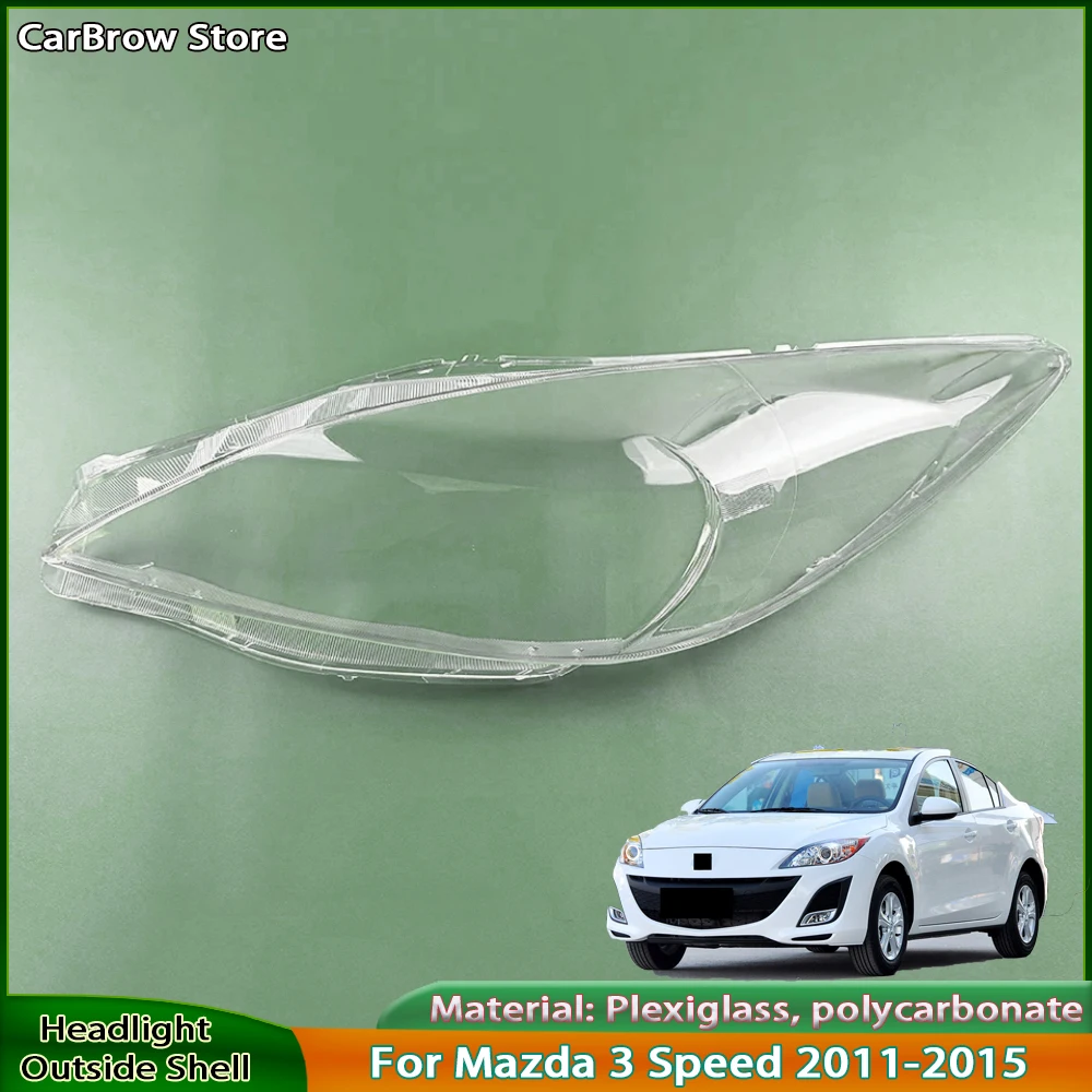 Car Headlight headlamps transparent lampshade lamp shell For Mazda 3 Speed 2011-2015 Low configuration Headlight Cover lens