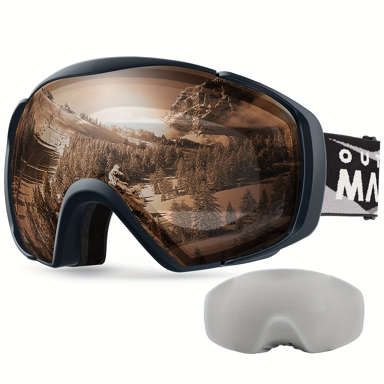 Occhiali da sci OutdoorMaster con copertura Occhiali da neve da snowboard OTG antiappannamento