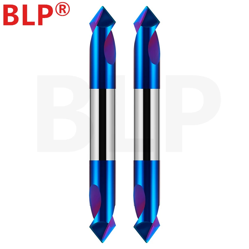 HRC65 2-Flute Tungsten Steel Double Headed Fixed Point Drill Special Chamfer Milling Cutter CNC Mechanical Cutter Tools