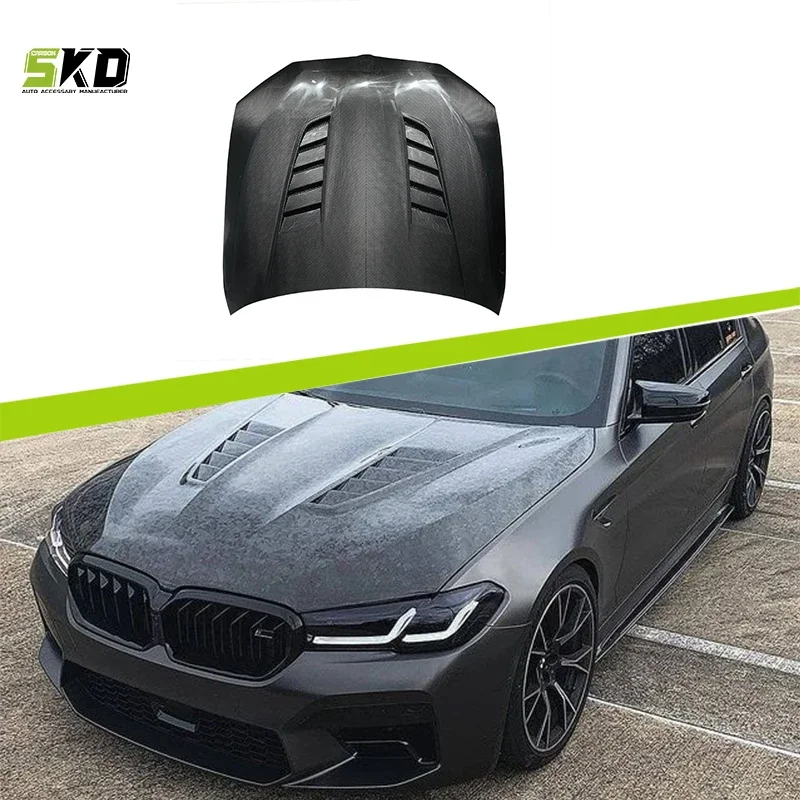 Hood for BMW M5 F90 2017+ Carbon Fiber Topcar Style Engine Bonnet Front Hood！