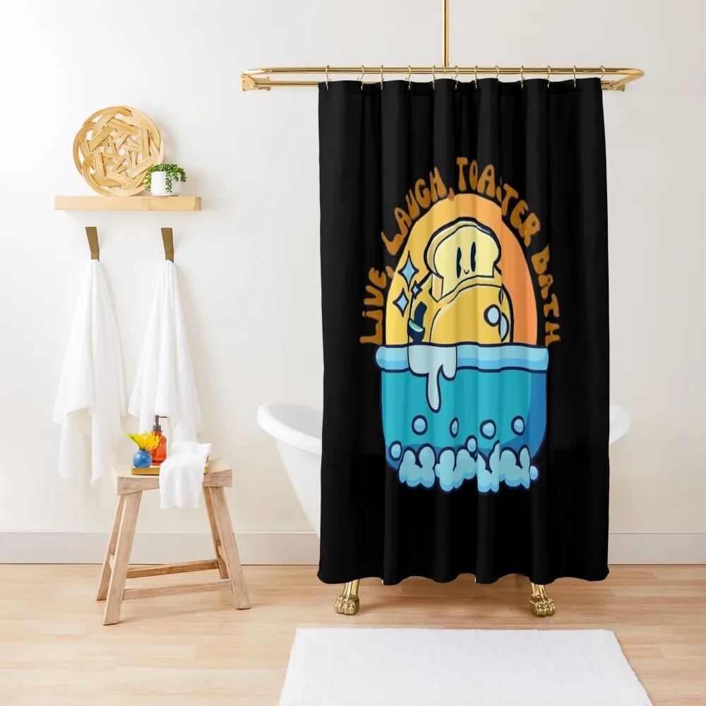 

Live, Laugh, Toaster Bath Shower Curtain Modern Accessory Bathrooms Bathroom Accessories Curtain