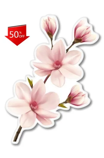 

Magnolia Branch Phone Trendy Motor Home Car Camper Van Bumper Decoration Funny Cool Cute
