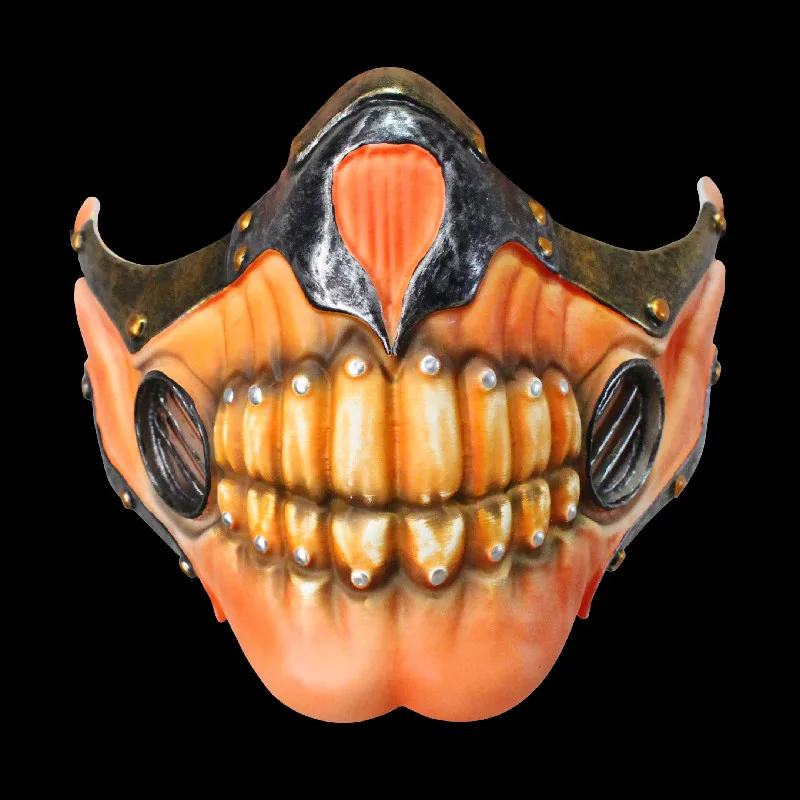 

Halloween Half Face Skull Mask, Imitation Pumpkin, Carnival Party, Cosplay