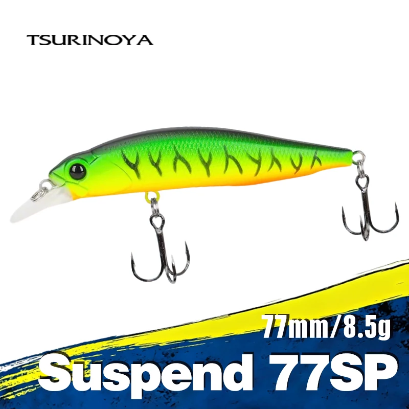 TSURINOYA 77SP Jerkbait 77mm 8.5g DW101 zawieszka Minnow Pike Bass Fishing Lure 0.7-0.9m sztuczna twarda przynęta Wobbler korba