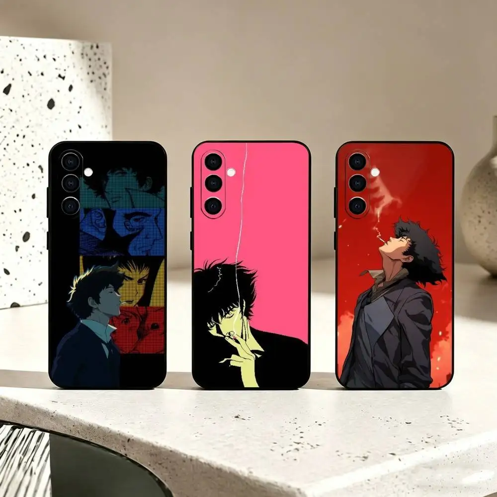 Funda de teléfono C-Cowboy Bebop S-Spike Spiegel para Samsung Galaxy A73,A72,A71,A70,A53,A52,A51, otras fundas negras suaves