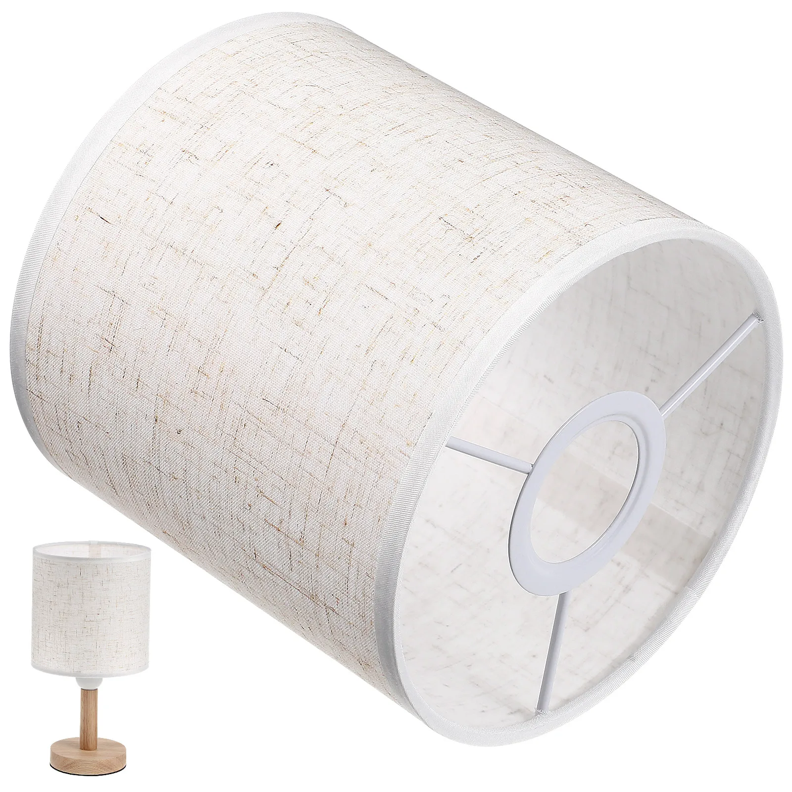 

Linen Lampshade Rustic Drum Light Shade for Chandelier Table Floor Lamp Home Decoration Replacement Lamp Shade